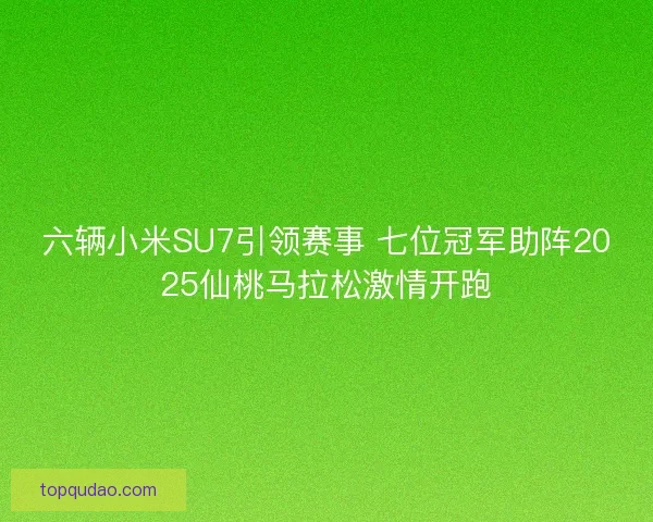 六辆小米SU7引领赛事 七位冠军助阵2025仙桃马拉松激情开跑