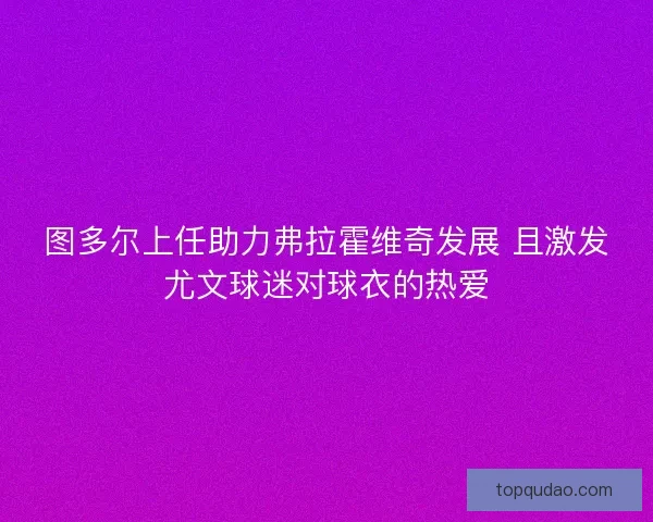 图多尔上任助力弗拉霍维奇发展 且激发尤文球迷对球衣的热爱