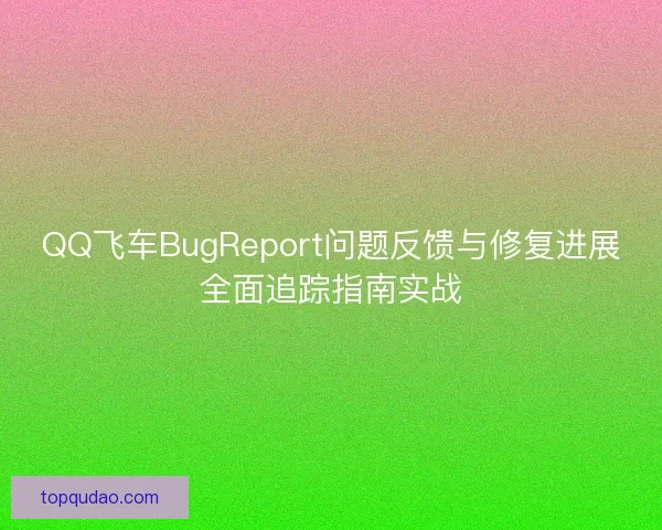 QQ飞车BugReport问题反馈与修复进展全面追踪指南实战